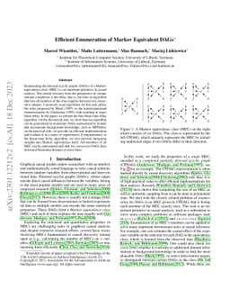 Efficient Enumeration of Markov Equivalent DAGs