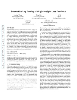 Interactive Log Parsing via Light-weight User Feedback