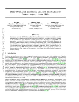Deep Operator Learning Lessens the Curse of Dimensionality for PDEs