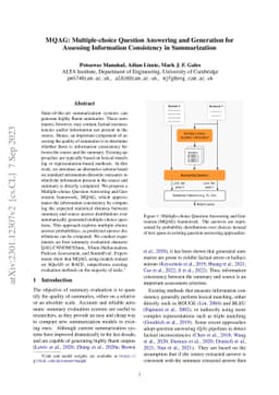 MQAG: Multiple-choice Question Answering and Generation for Assessing
  Information Consistency in Summarization