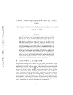 Artistic Curve Steganography Carried by Musical Audio