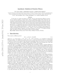 Antithetic Multilevel Particle Filters