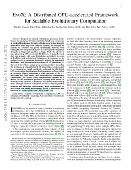 EvoX: A Distributed GPU-accelerated Framework for Scalable Evolutionary
  Computation