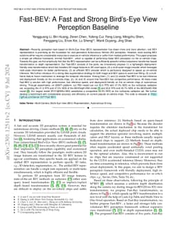 Fast-BEV: A Fast and Strong Bird's-Eye View Perception Baseline