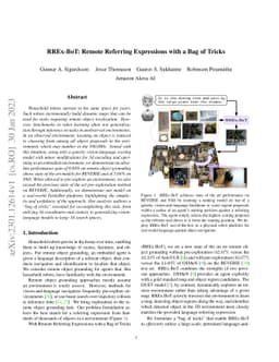 RREx-BoT: Remote Referring Expressions with a Bag of Tricks