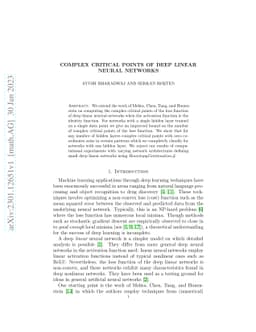 Complex Critical Points of Deep Linear Neural Networks