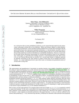 On Second-Order Scoring Rules for Epistemic Uncertainty Quantification