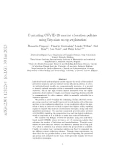 Evaluating COVID-19 vaccine allocation policies using Bayesian $m$-top exploration