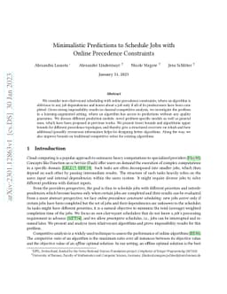 Minimalistic Predictions to Schedule Jobs with Online Precedence
  Constraints