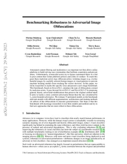 Benchmarking Robustness to Adversarial Image Obfuscations