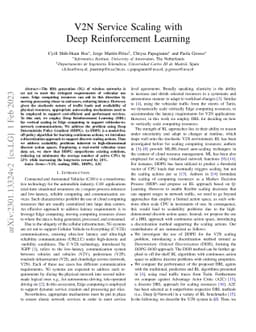 V2N Service Scaling with Deep Reinforcement Learning