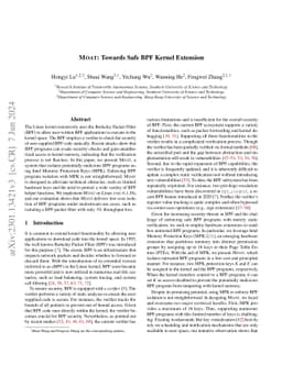 MOAT: Towards Safe BPF Kernel Extension