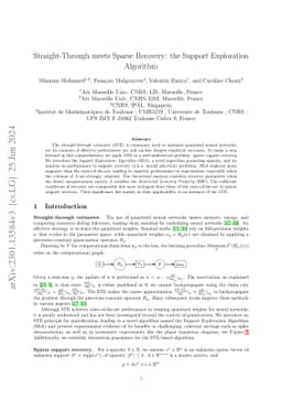 Straight-Through meets Sparse Recovery: the Support Exploration
  Algorithm