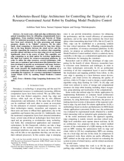 A Kubernetes-Based Edge Architecture for Controlling the Trajectory of a
  Resource-Constrained Aerial Robot by Enabling Model Predictive Control