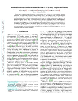 Bayesian estimation of information-theoretic metrics for sparsely
  sampled distributions