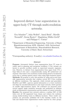 Improved distinct bone segmentation in upper-body CT through
  multi-resolution networks