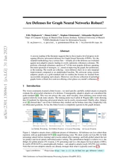 Are Defenses for Graph Neural Networks Robust?