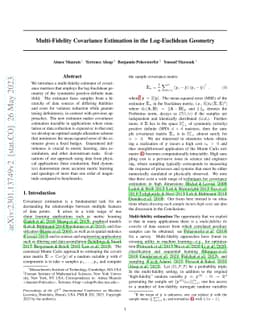 Multi-Fidelity Covariance Estimation in the Log-Euclidean Geometry