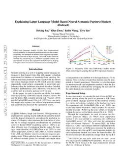 Explaining Large Language Model-Based Neural Semantic Parsers (Student
  Abstract)