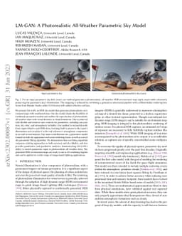 LM-GAN: A Photorealistic All-Weather Parametric Sky Model