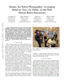 Shutter, the Robot Photographer: Leveraging Behavior Trees for Public,
  In-the-Wild Human-Robot Interactions