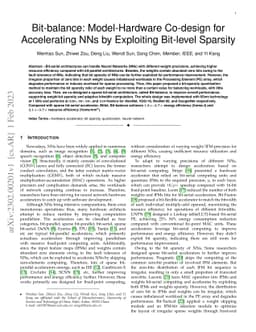 Bit-balance: Model-Hardware Co-design for Accelerating NNs by Exploiting
  Bit-level Sparsity