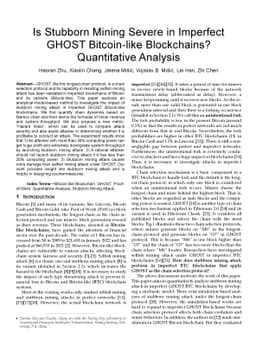 Is Stubborn Mining Severe in Imperfect GHOST Bitcoin-like Blockchains?
  Quantitative Analysis