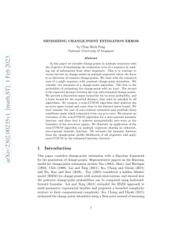 Minimizing Change-Point Estimation Error