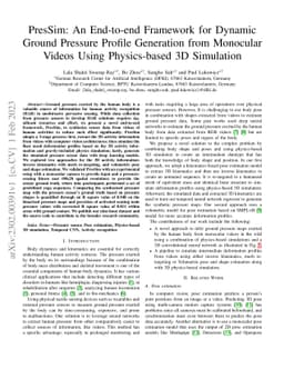 PresSim: An End-to-end Framework for Dynamic Ground Pressure Profile
  Generation from Monocular Videos Using Physics-based 3D Simulation