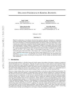 Delayed Feedback in Kernel Bandits