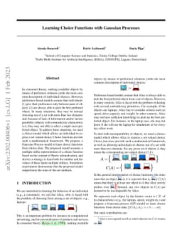 Learning Choice Functions with Gaussian Processes