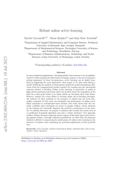 Robust online active learning