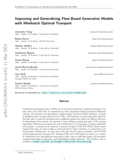 Improving and generalizing flow-based generative models with minibatch
  optimal transport