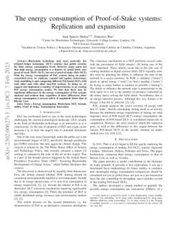 The energy consumption of Proof-of-Stake systems: Replication and
  expansion