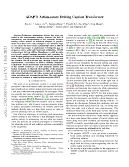 ADAPT: Action-aware Driving Caption Transformer
