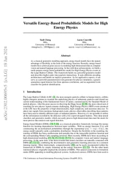Versatile Energy-Based Probabilistic Models for High Energy Physics