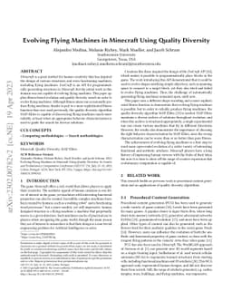 Evolving Flying Machines in Minecraft Using Quality Diversity