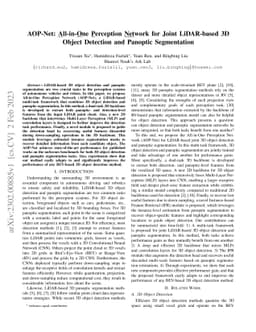 AOP-Net: All-in-One Perception Network for Joint LiDAR-based 3D Object
  Detection and Panoptic Segmentation