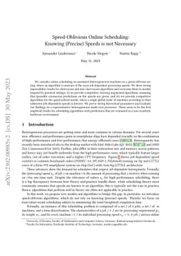 Speed-Oblivious Online Scheduling: Knowing (Precise) Speeds is not
  Necessary