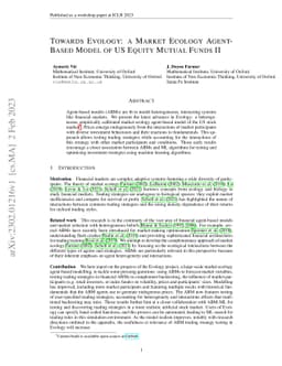 Towards Evology: a Market Ecology Agent-Based Model of US Equity Mutual
  Funds II