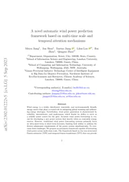 A novel automatic wind power prediction framework based on multi-time
  scale and temporal attention mechanisms