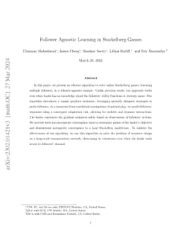 Follower Agnostic Methods for Stackelberg Games