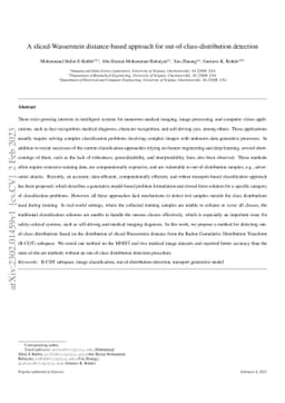 A sliced-Wasserstein distance-based approach for
  out-of-class-distribution detection