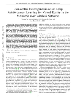 User-centric Heterogeneous-action Deep Reinforcement Learning for
  Virtual Reality in the Metaverse over Wireless Networks