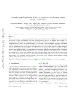 Example-Based Explainable AI and its Application for Remote Sensing
  Image Classification