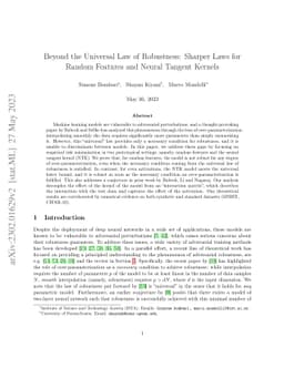 Beyond the Universal Law of Robustness: Sharper Laws for Random Features
  and Neural Tangent Kernels