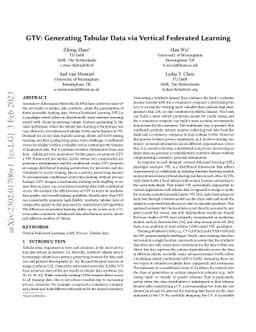 VT-GAN: Cooperative Tabular Data Synthesis using Vertical Federated Learning