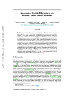 Asymmetric Certified Robustness via Feature-Convex Neural Networks