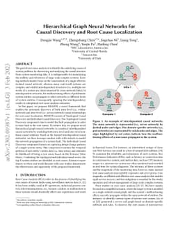 Hierarchical Graph Neural Networks for Causal Discovery and Root Cause
  Localization