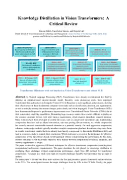Knowledge Distillation in Vision Transformers: A Critical Review